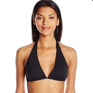 Vince Camuto Black and silver details Swim Top Medium